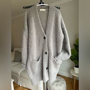 Cozy Oversized Taupe Cardigan